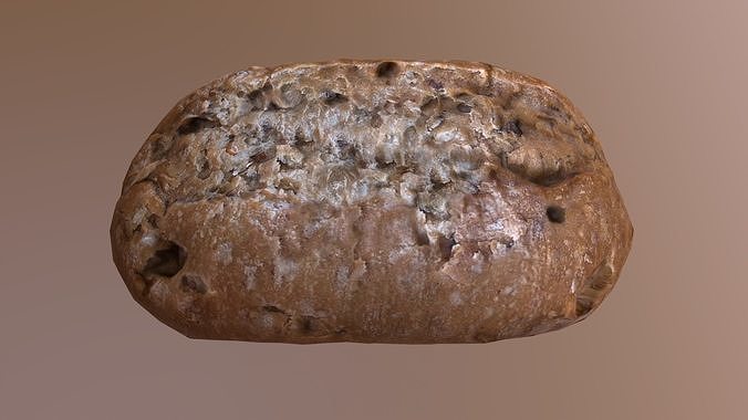 Bread Roll Low-poly 3D model 3