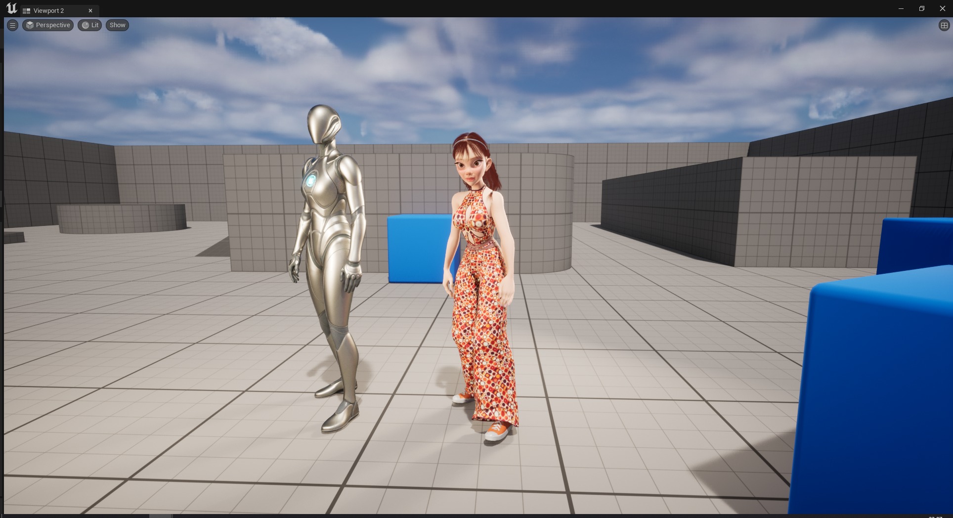 Redhead Character with Colorful Patterned Outfit Toon  Low-poly 3D model_27