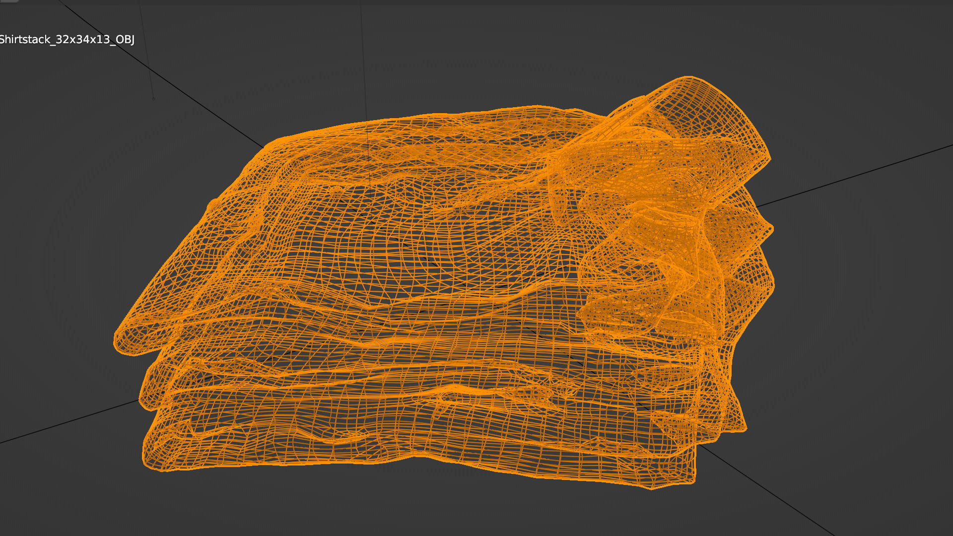 Pile or stack of folded shirts polo Generic casual wardrobe 3D model_5