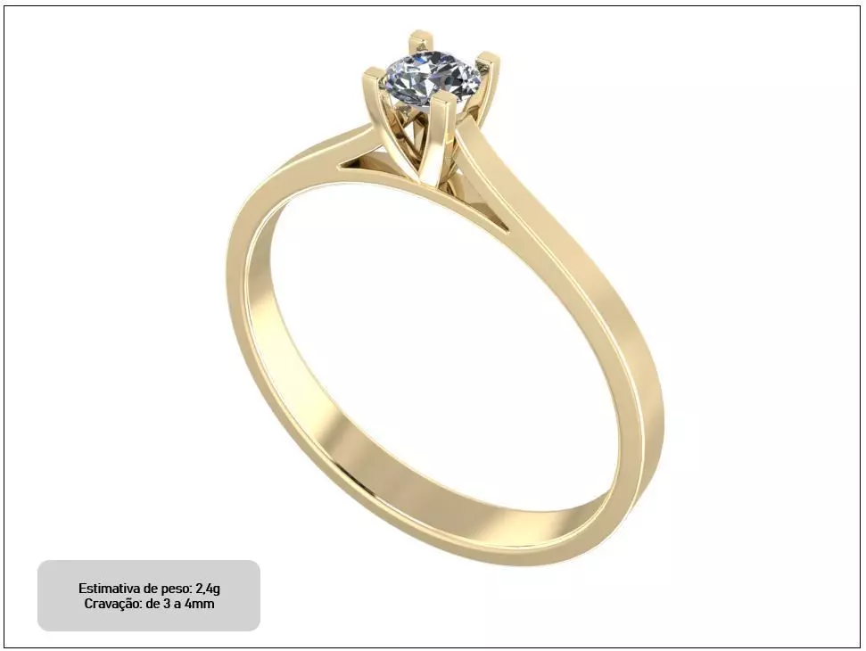 Pacote com 22 aneis de noivado e solitarios 3D print model