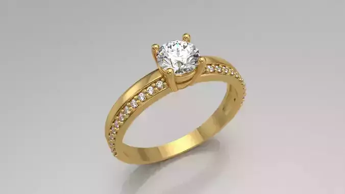 Anel duplo solitario noivado