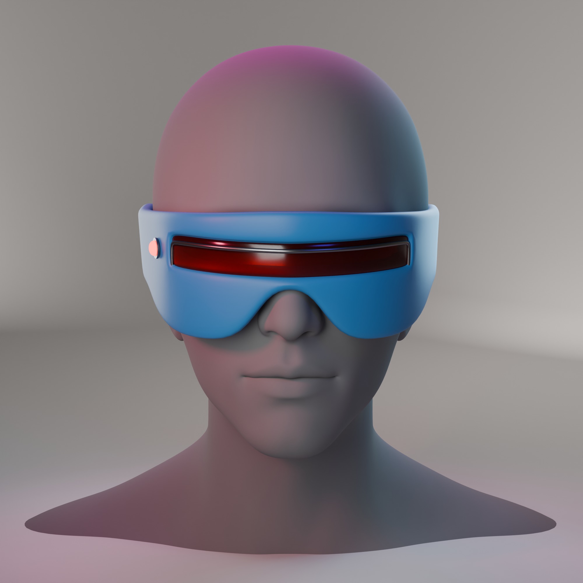 Cyberpunk Laser Goggles 3D Model Glasses Low-poly 3D model_6