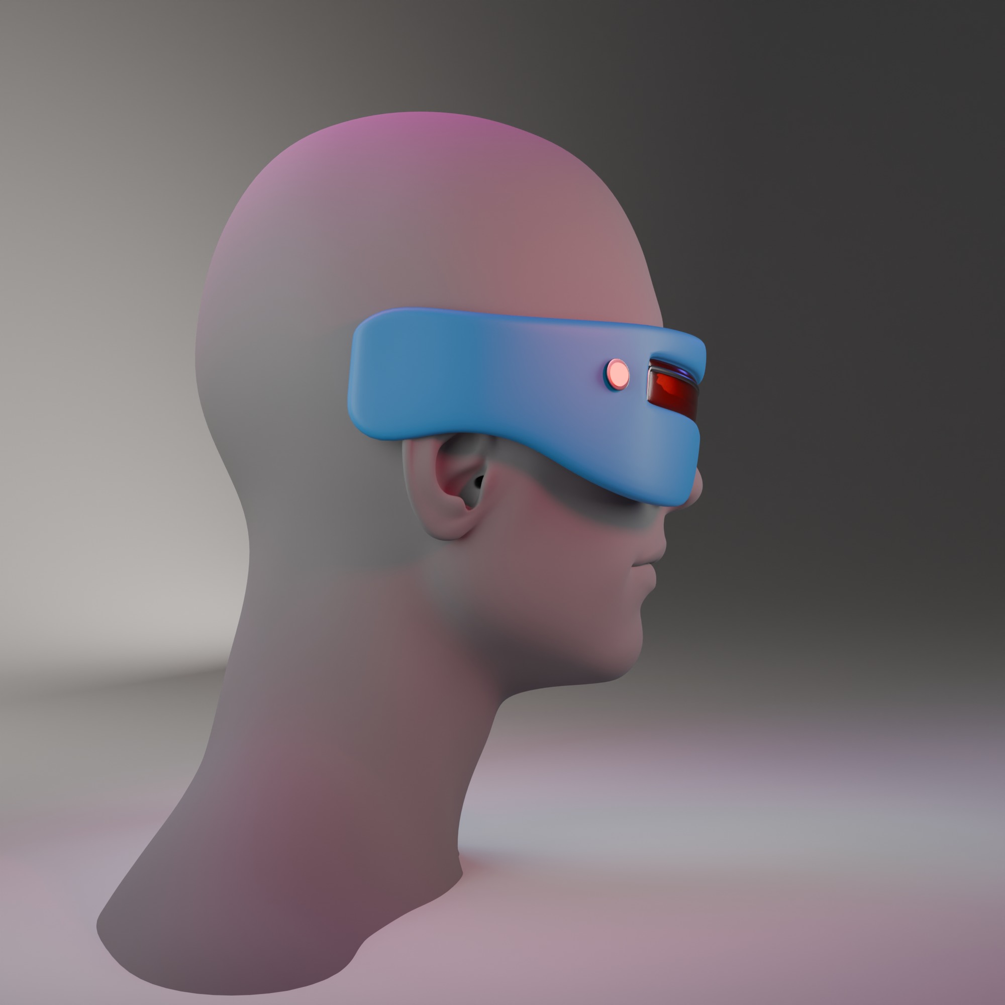 Cyberpunk Laser Goggles 3D Model Glasses Low-poly 3D model_2