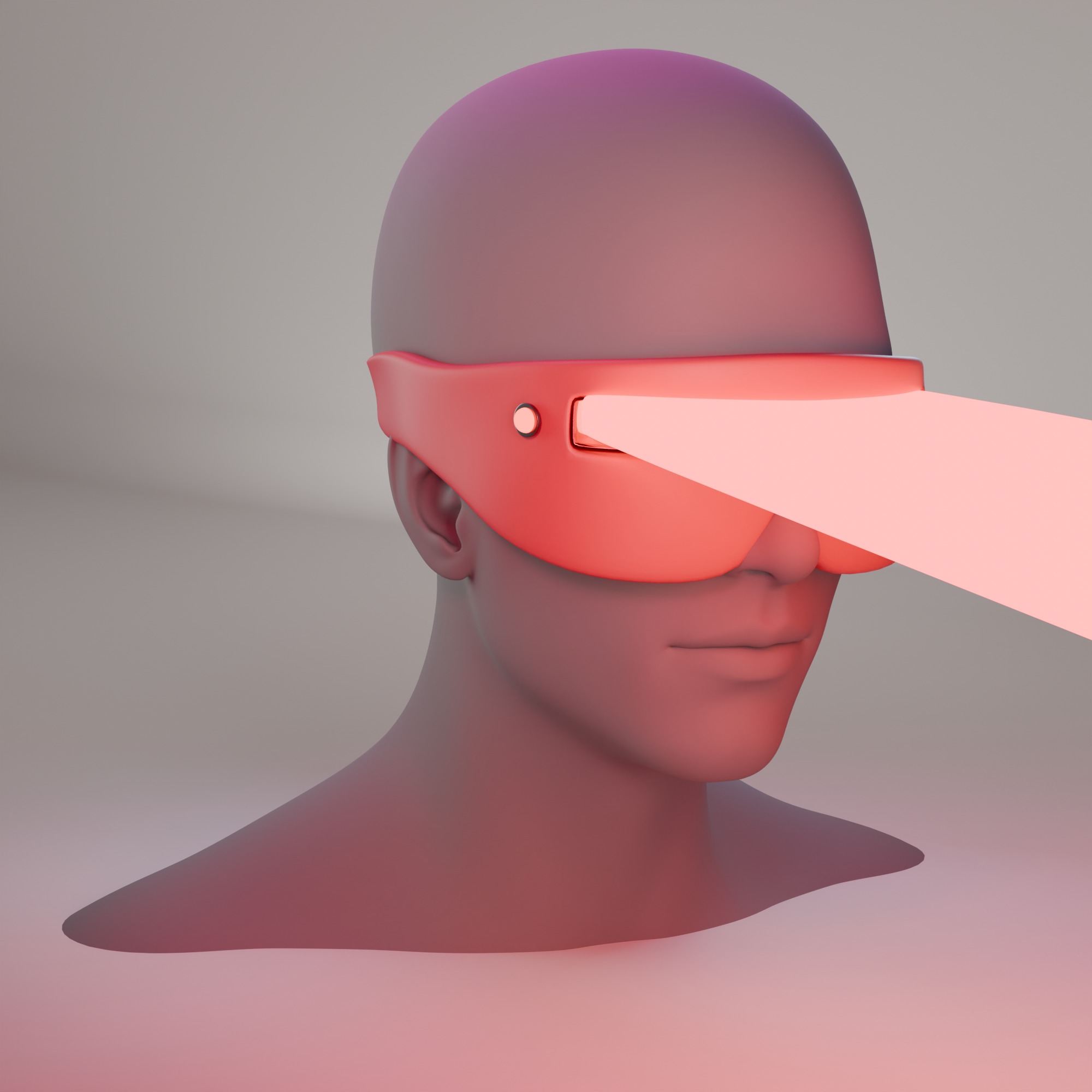 Cyberpunk Laser Goggles 3D Model Glasses Low-poly 3D model_7