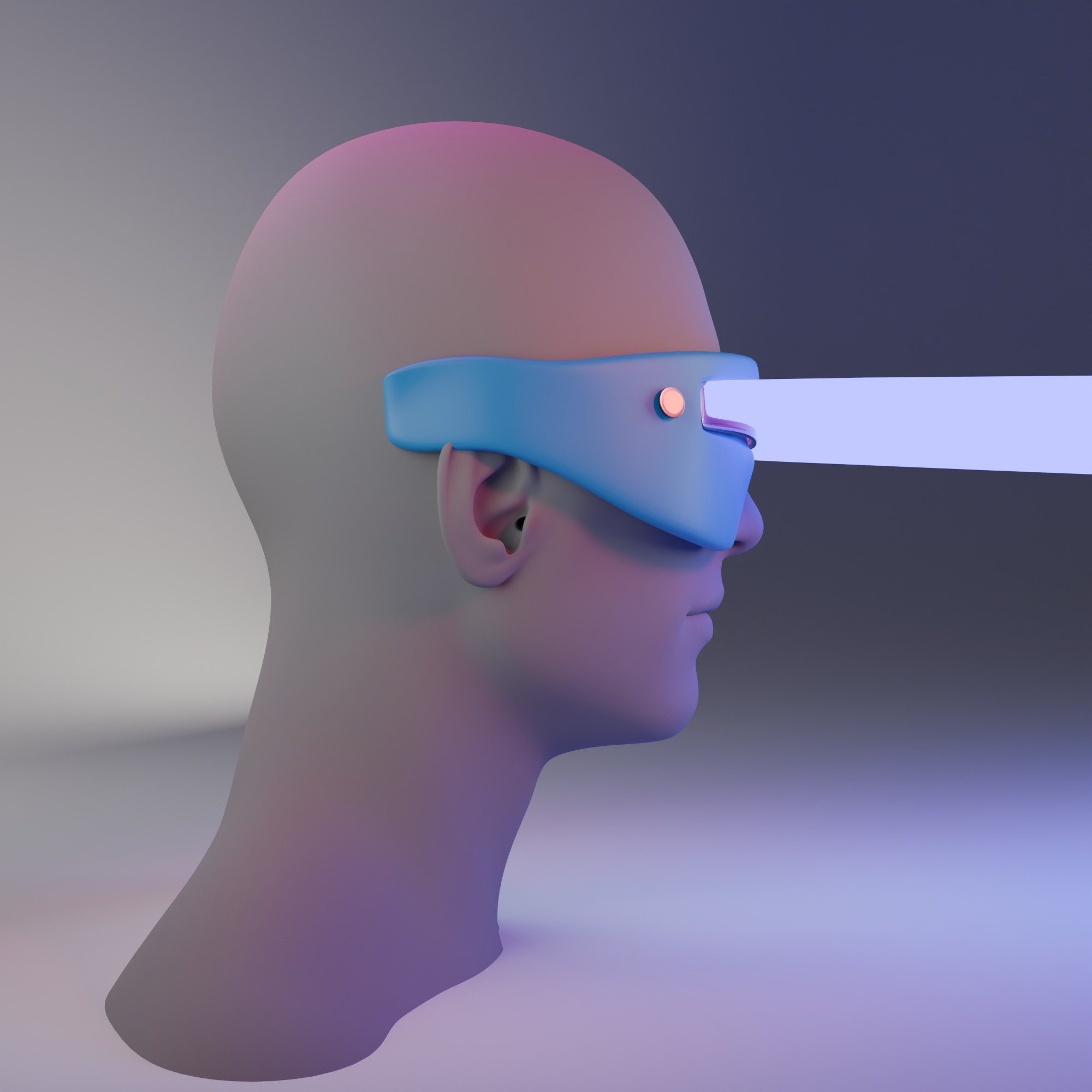 Cyberpunk Laser Goggles 3D Model Glasses Low-poly 3D model_1