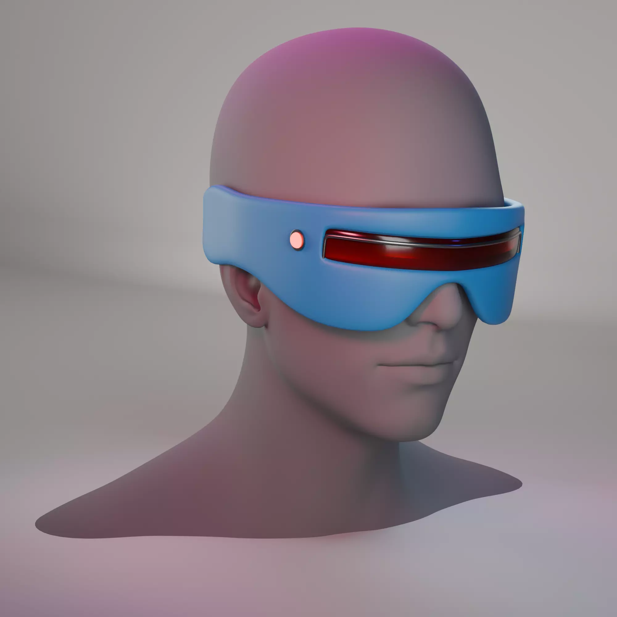 Cyberpunk Laser Goggles 3D Model Glasses Low-poly 3D model_0