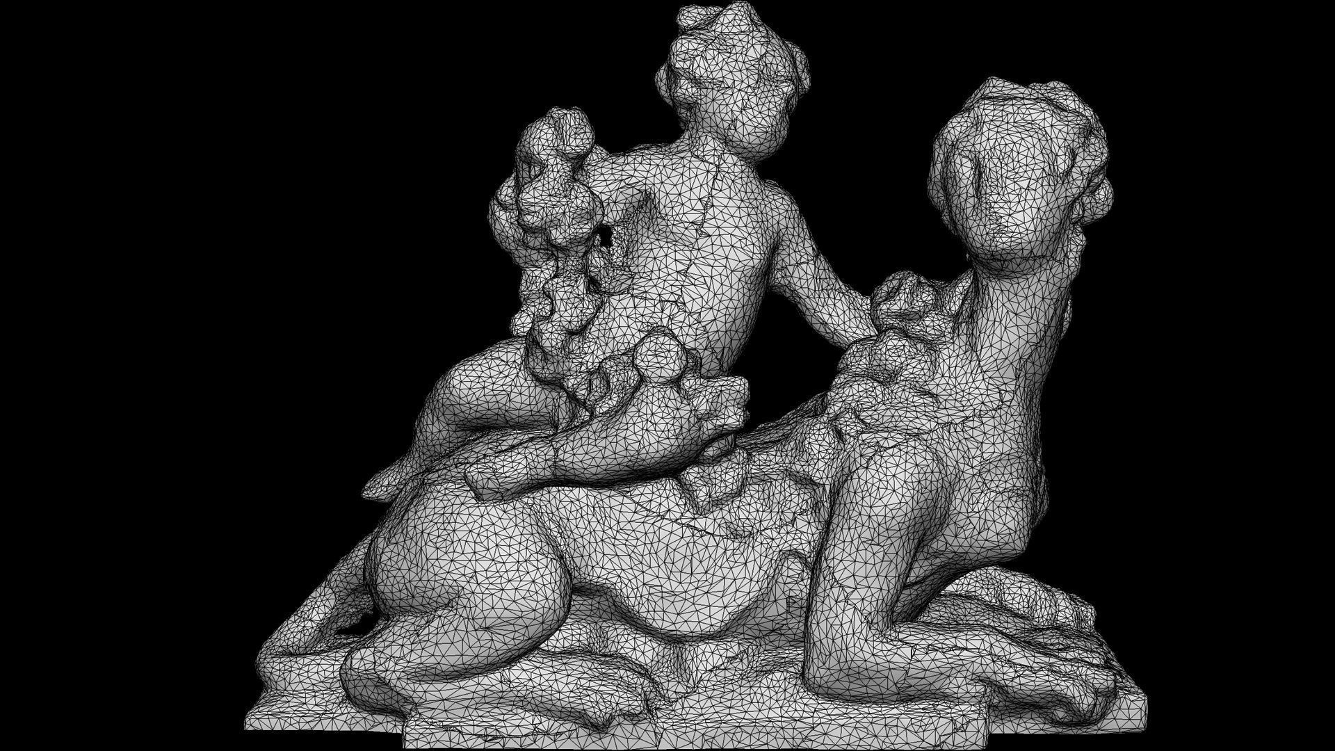 ancient roman fantasy sculptures photogrammetry Low-poly 3D model_5