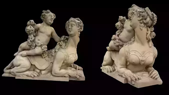 ancient roman fantasy sculptures photogrammetry