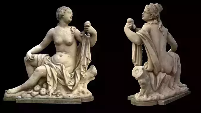ancient nymph greek sculpture photogrammetry 