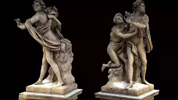 ancient greek monument group sculptures photogrammetry