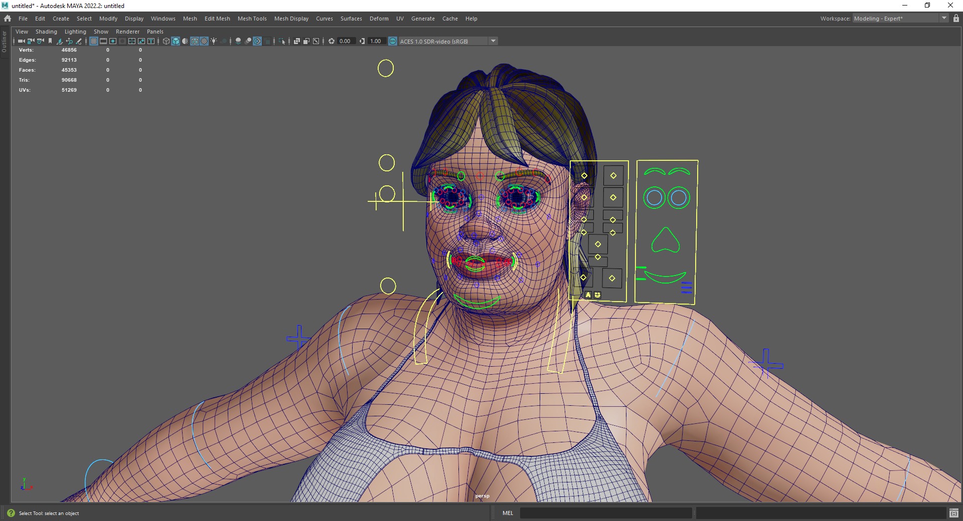 Curvy Swimsuit Female Character Plus-Size  Stylized Character Low-poly 3D model_26