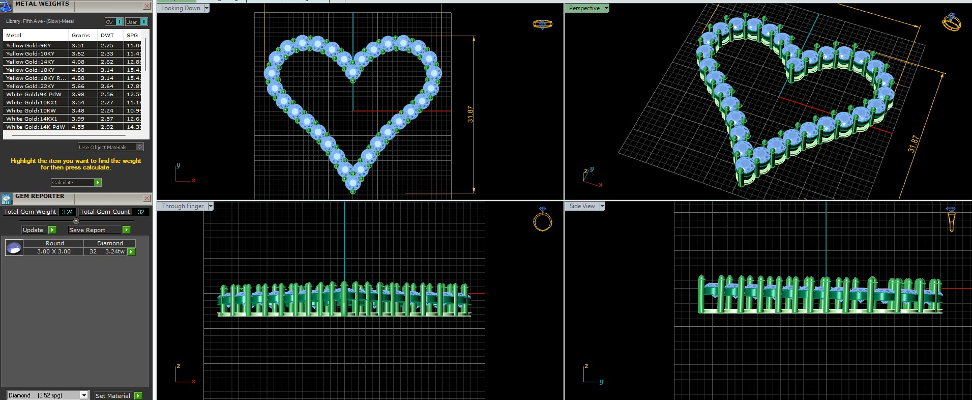 Heart Pendant  3D print model_1