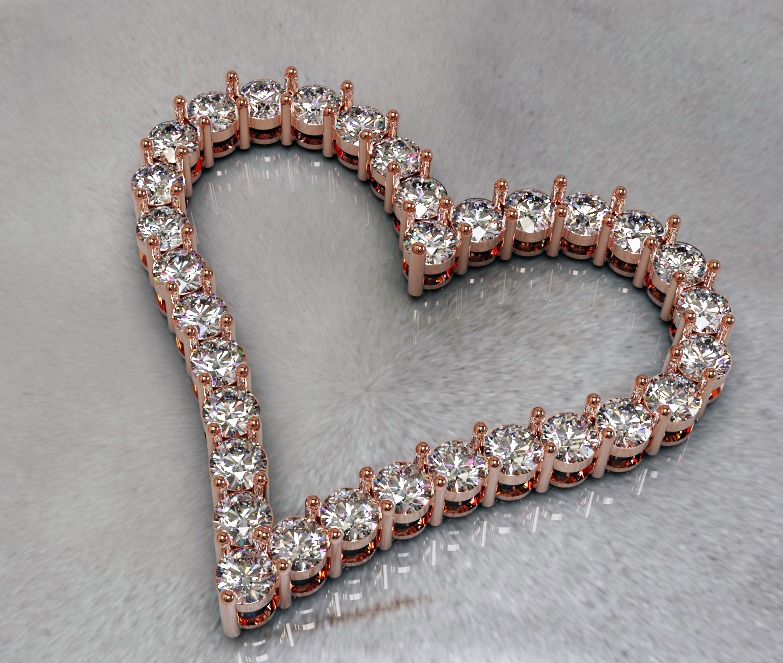 Heart Pendant  3D print model_5