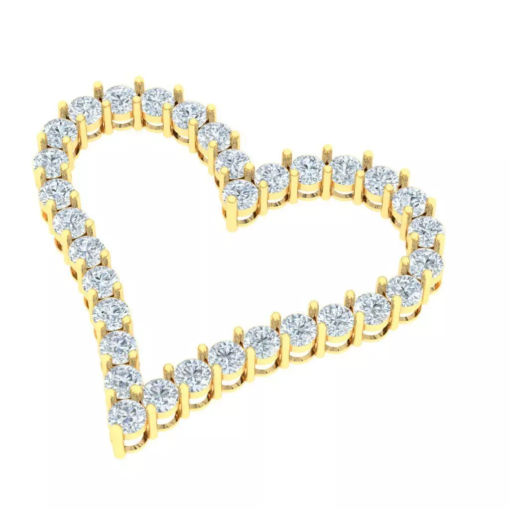 Heart Pendant  3D print model_0