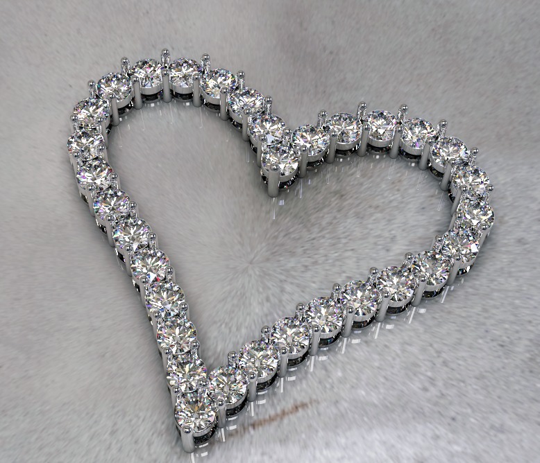 Heart Pendant  3D print model_4