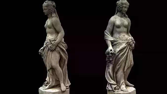 greek statue antic woman photogrammetry