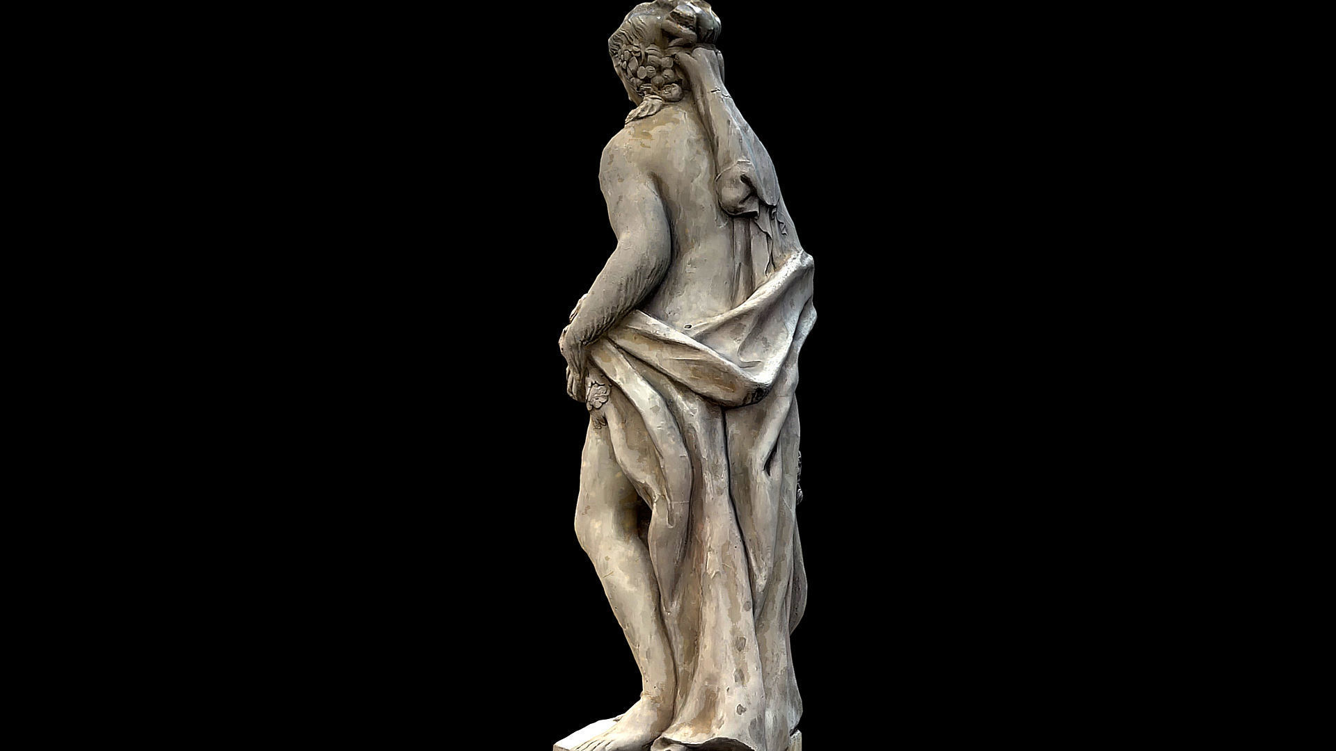 greek statue antic woman photogrammetry Low-poly 3D model_3