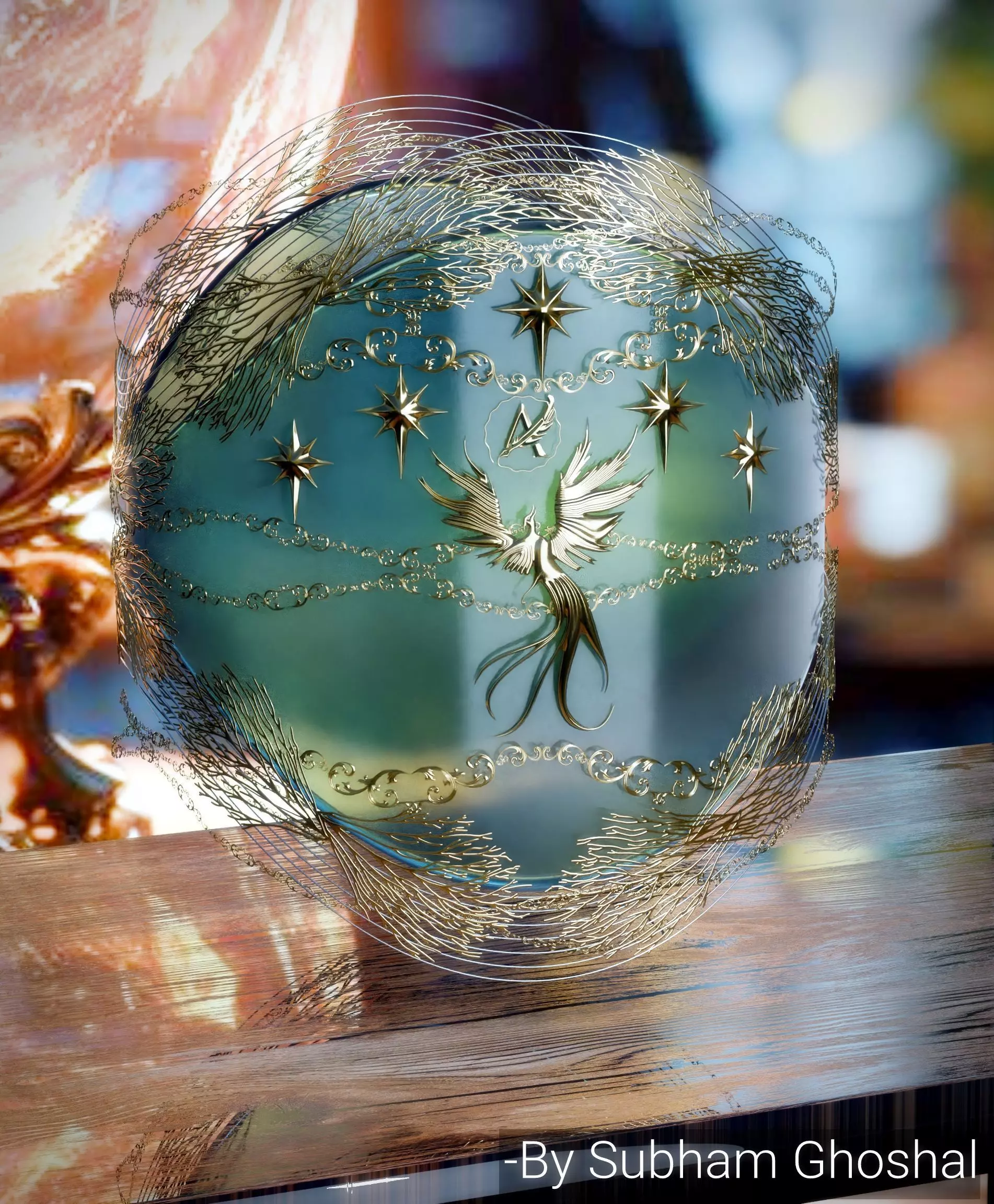 Xross Elements 2 Leaf Vein Baroque And Star 3D model_0