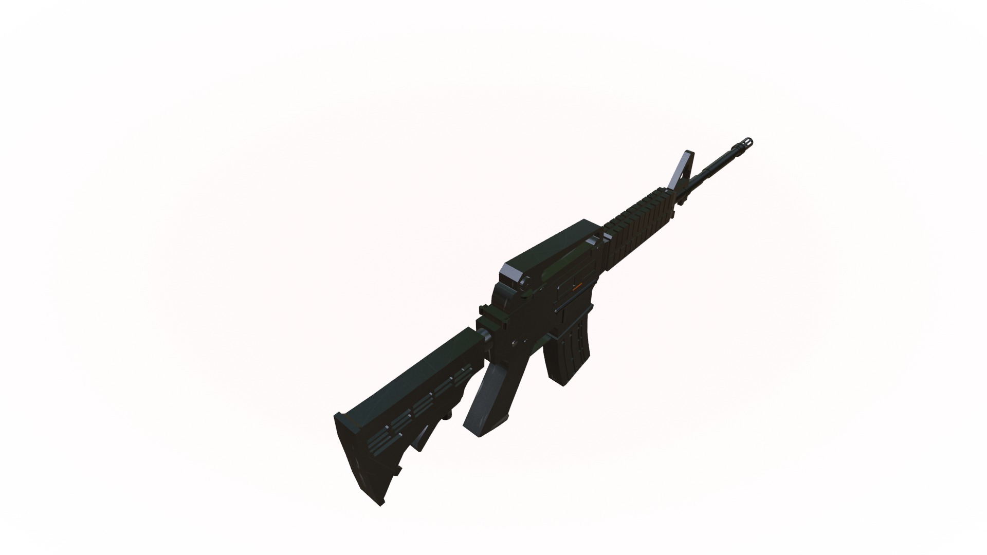 M4A1 Model Low-poly 3D model_16