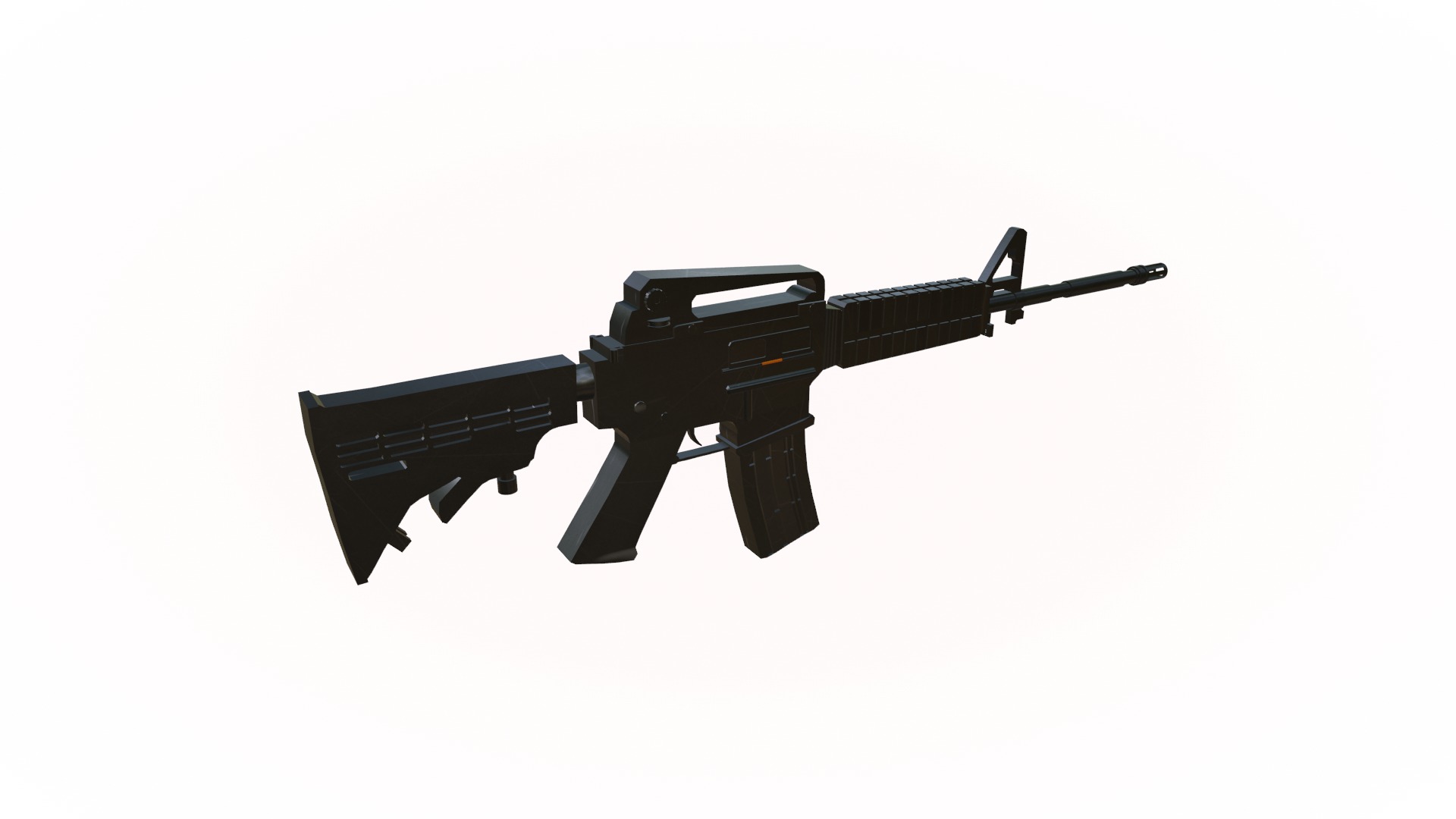 M4A1 Model Low-poly 3D model_8