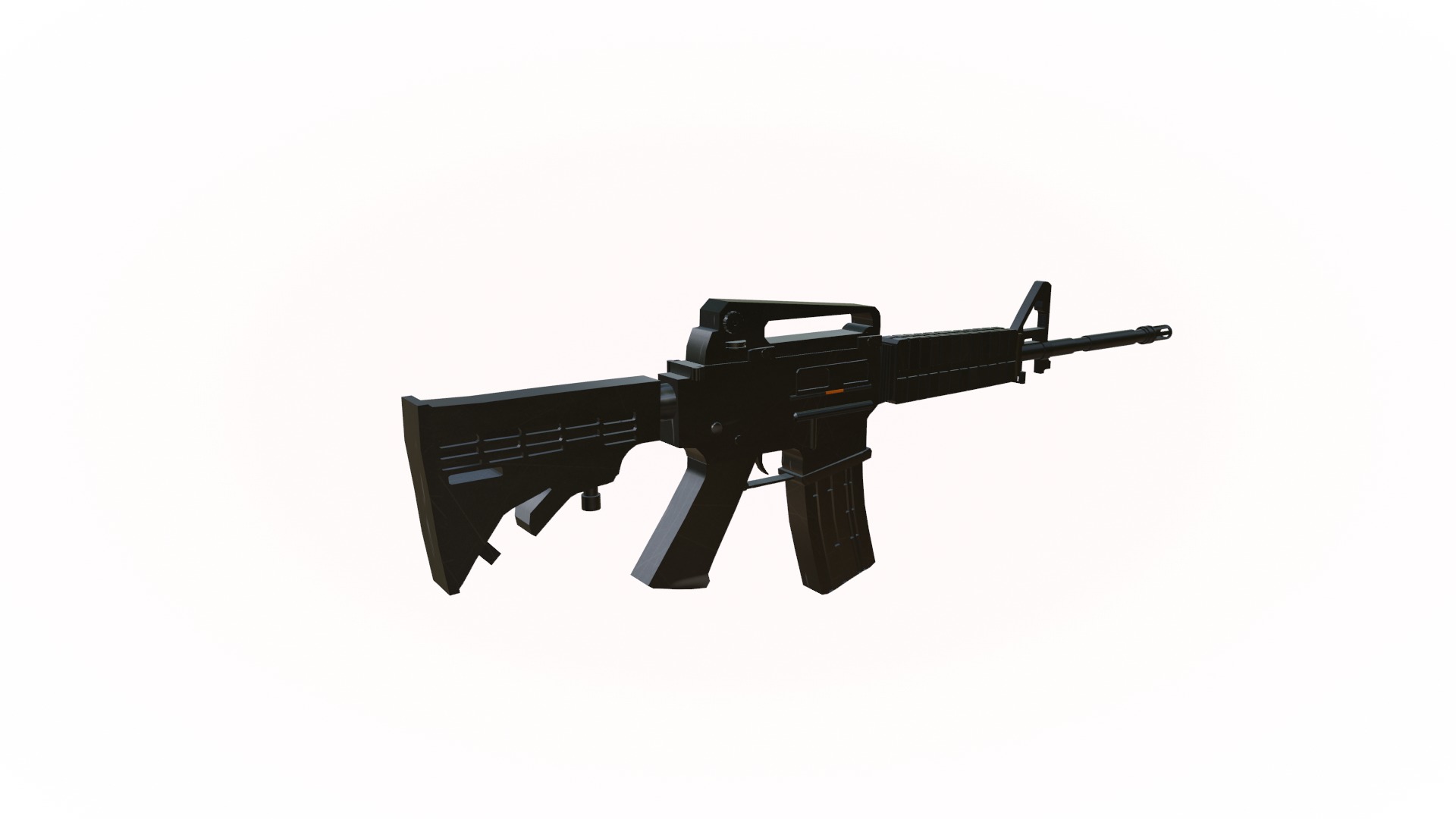 M4A1 Model Low-poly 3D model_9