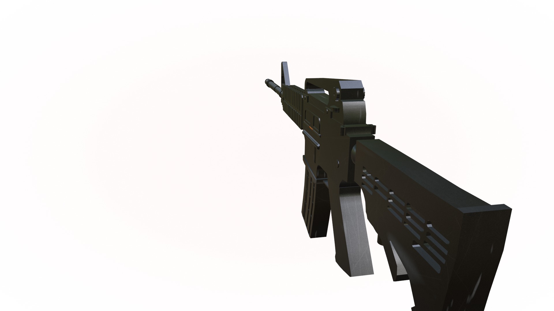 M4A1 Model Low-poly 3D model_10