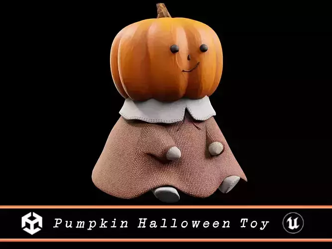 Halloween Pumpkin Toy Low-poly 3D model