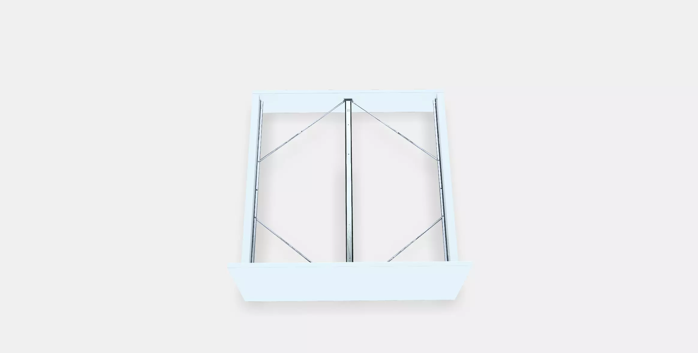 MALM Bed frame high 17 Low-poly 3D model_0