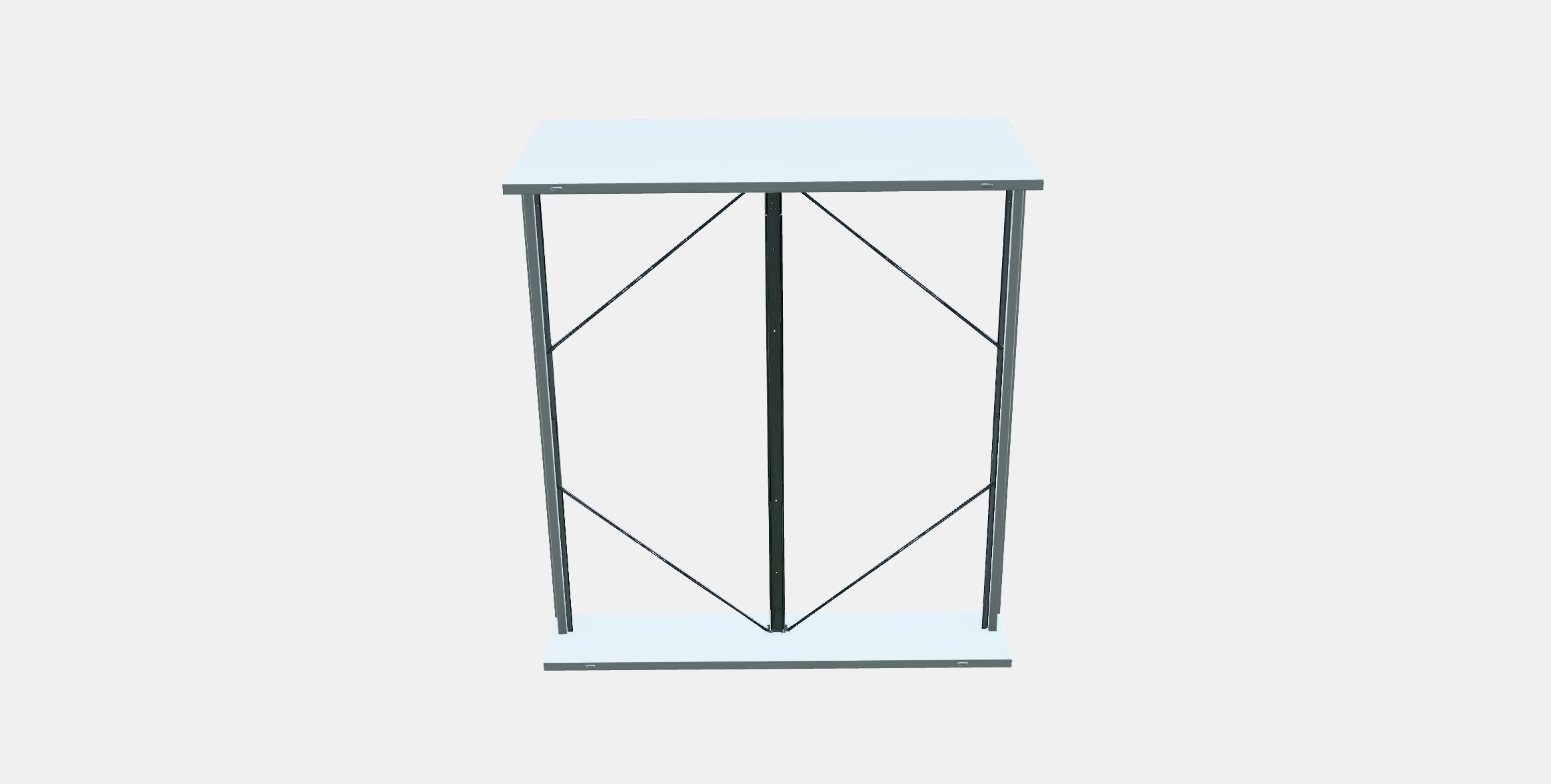 MALM Bed frame high 17 Low-poly 3D model_7