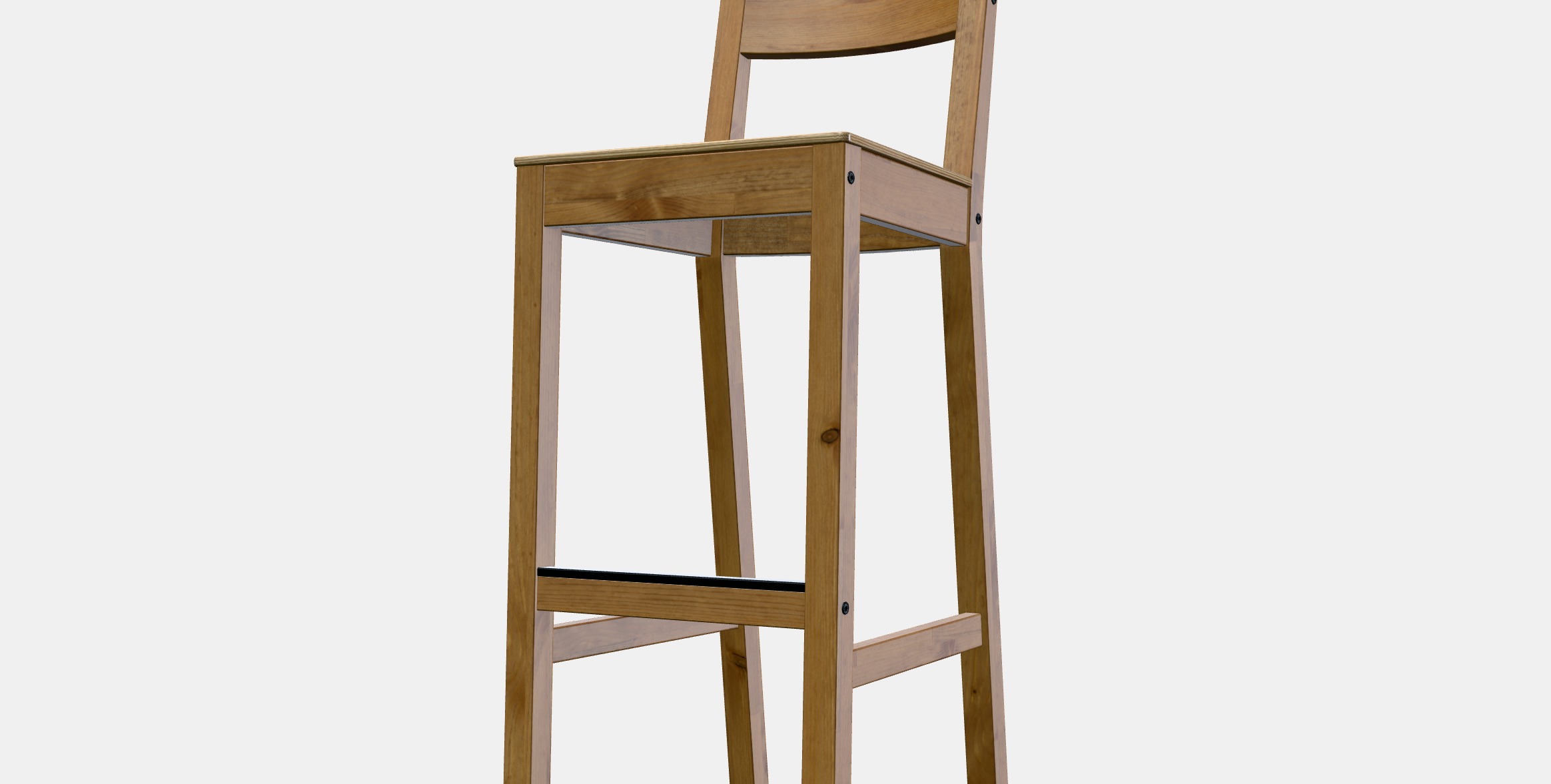 NORDVIKEN Bar stool with backrest 1 Low-poly 3D model_13