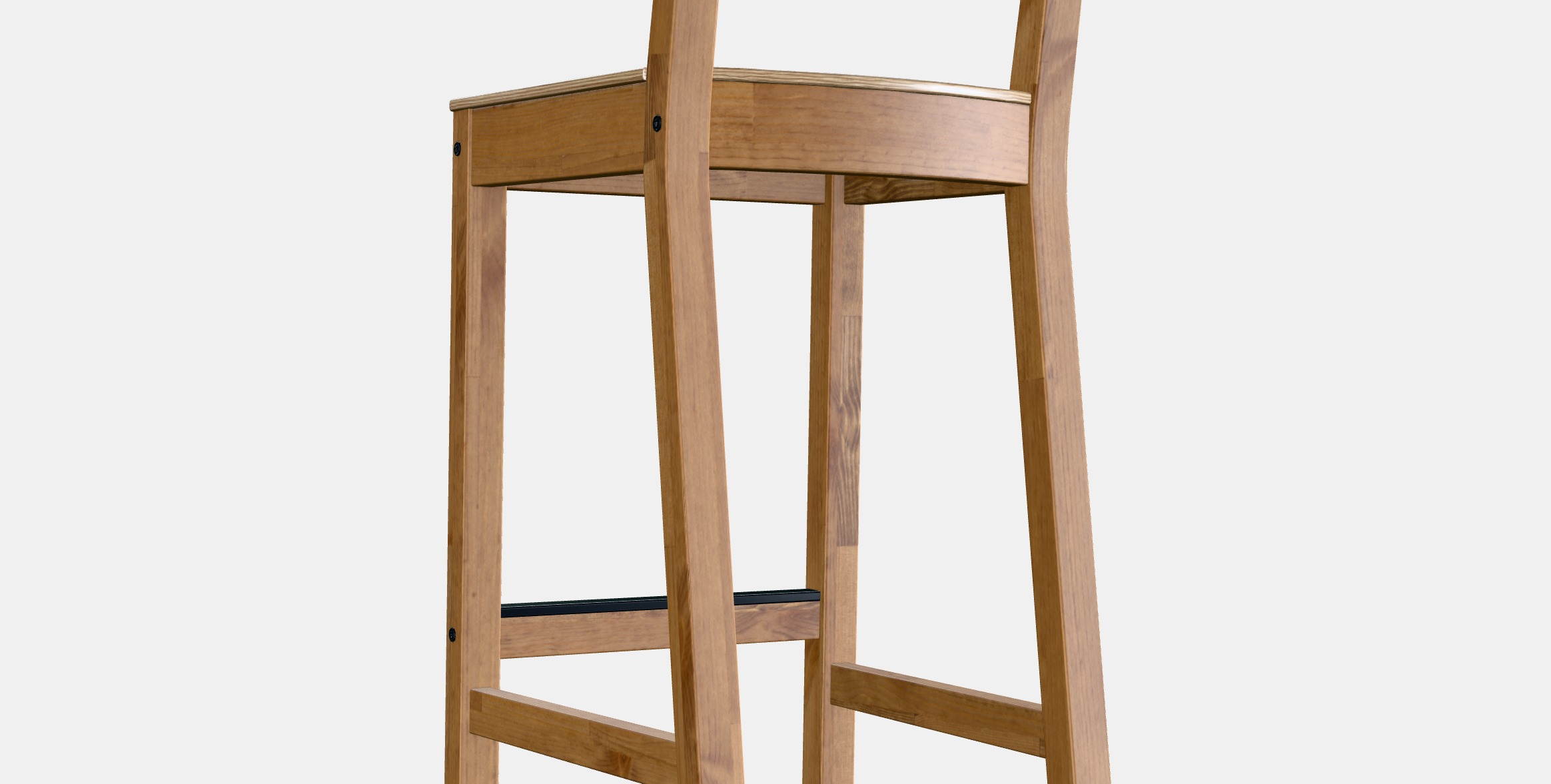 NORDVIKEN Bar stool with backrest 1 Low-poly 3D model_4