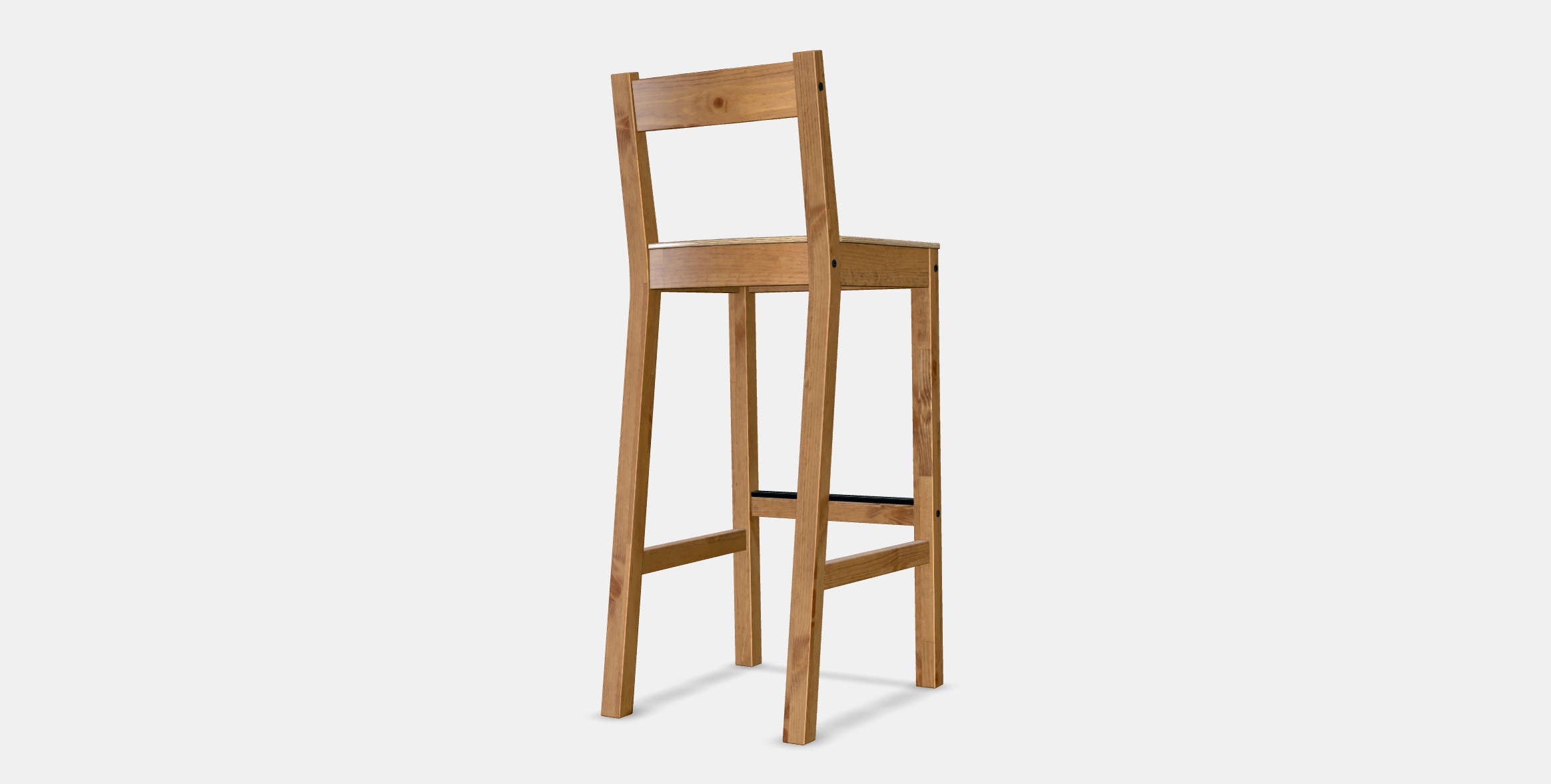 NORDVIKEN Bar stool with backrest 1 Low-poly 3D model_6