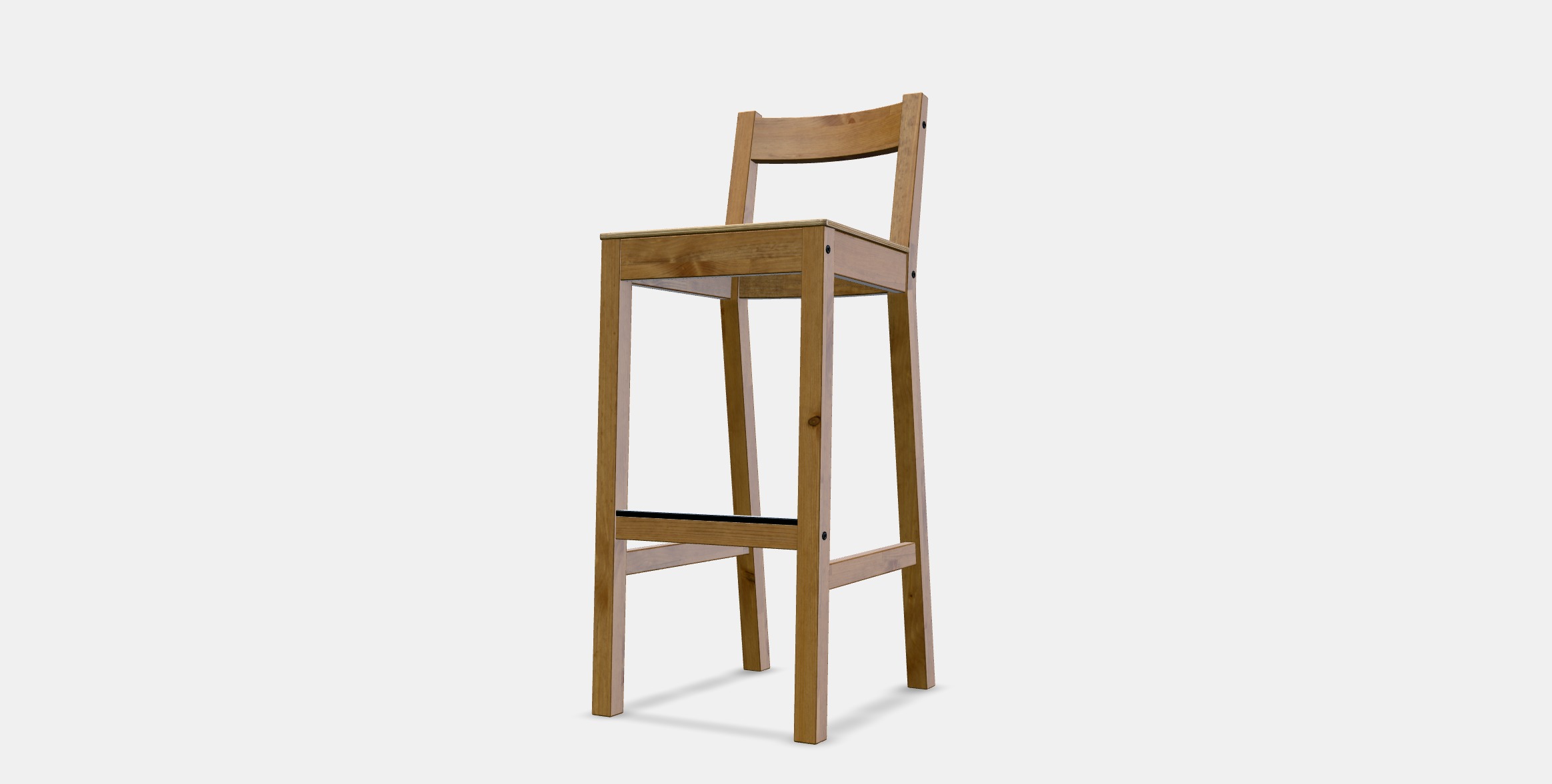 NORDVIKEN Bar stool with backrest 1 Low-poly 3D model_11