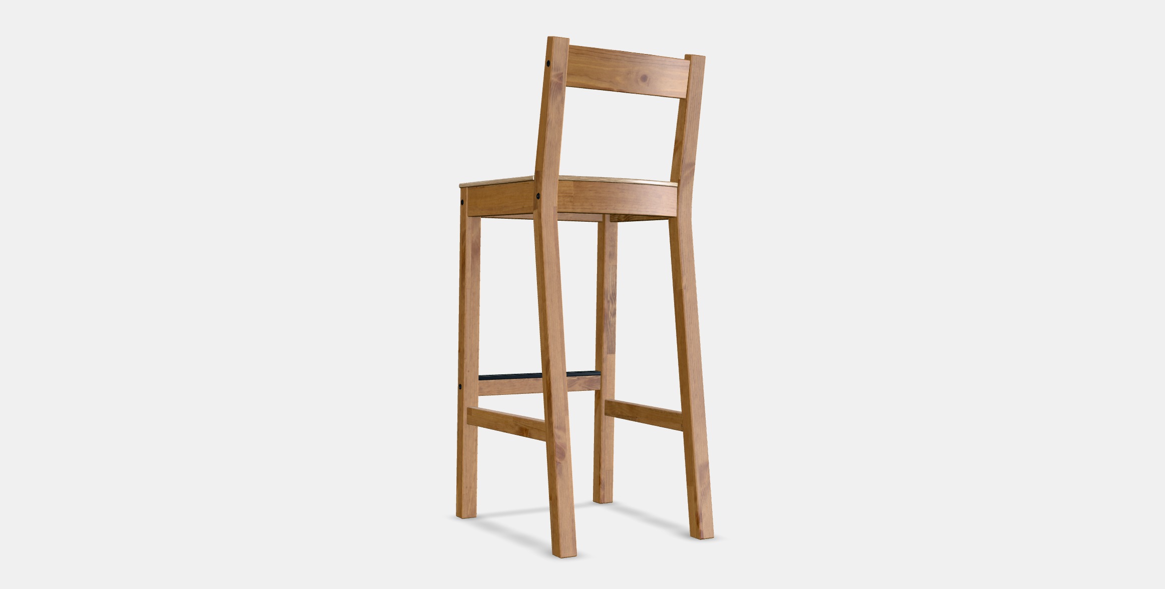 NORDVIKEN Bar stool with backrest 1 Low-poly 3D model_16