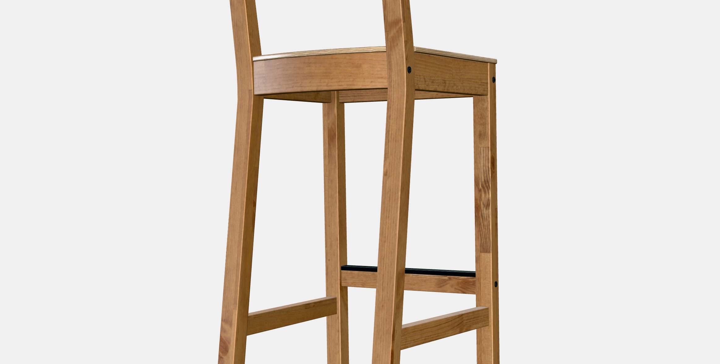 NORDVIKEN Bar stool with backrest 1 Low-poly 3D model_10