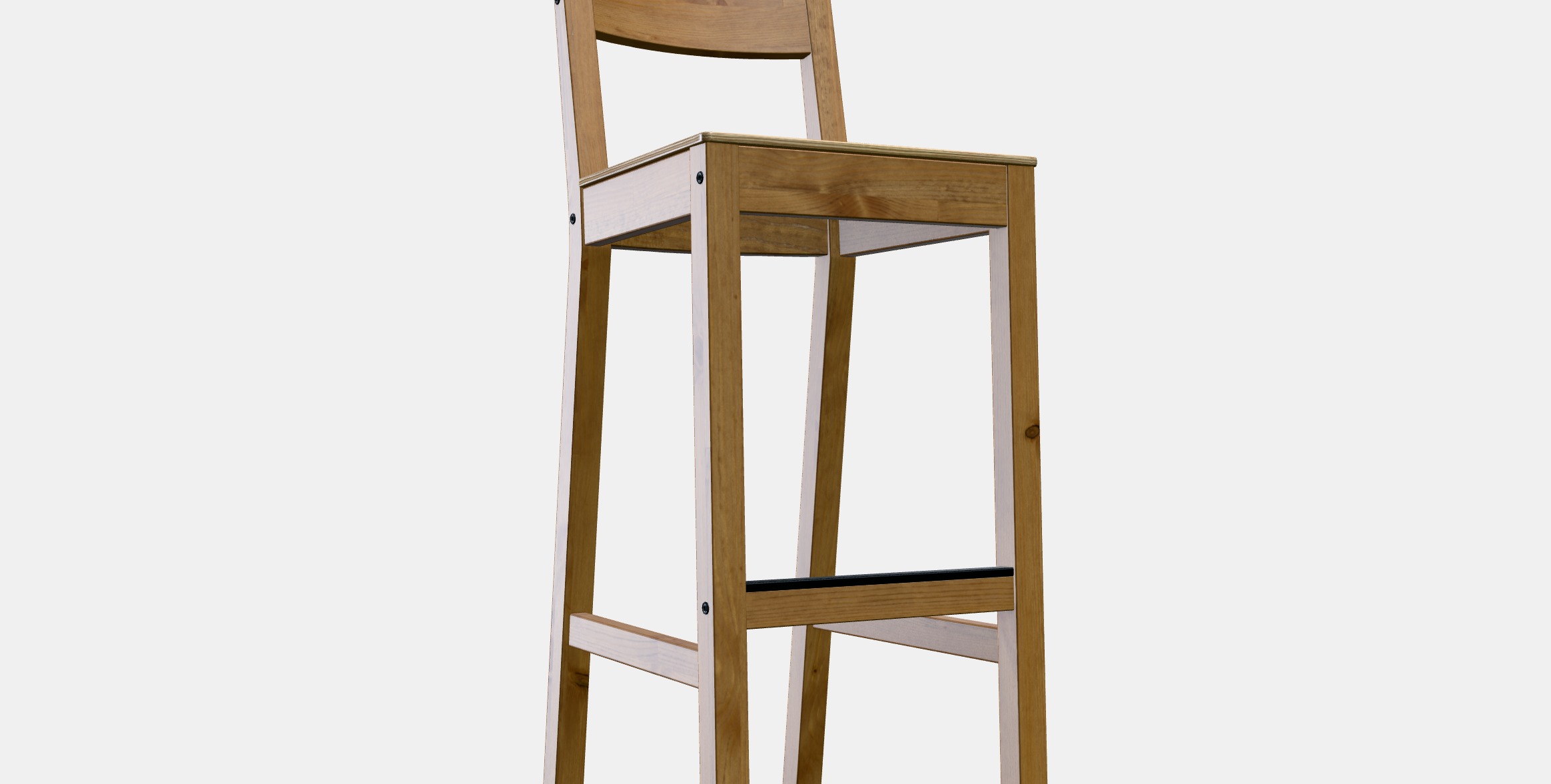 NORDVIKEN Bar stool with backrest 1 Low-poly 3D model_8