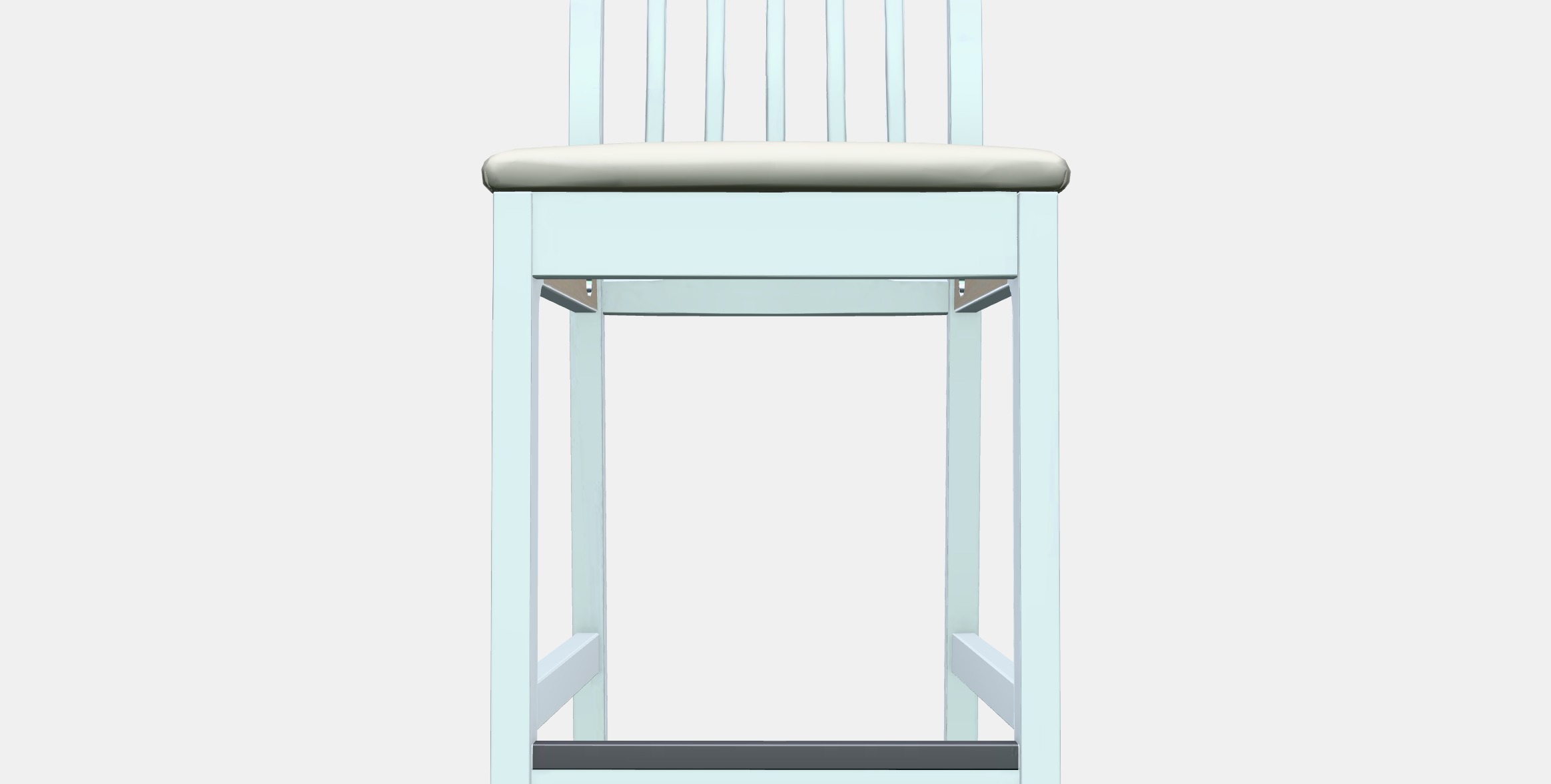 EKEDALEN Bar stool with backrest 1 Low-poly 3D model_11