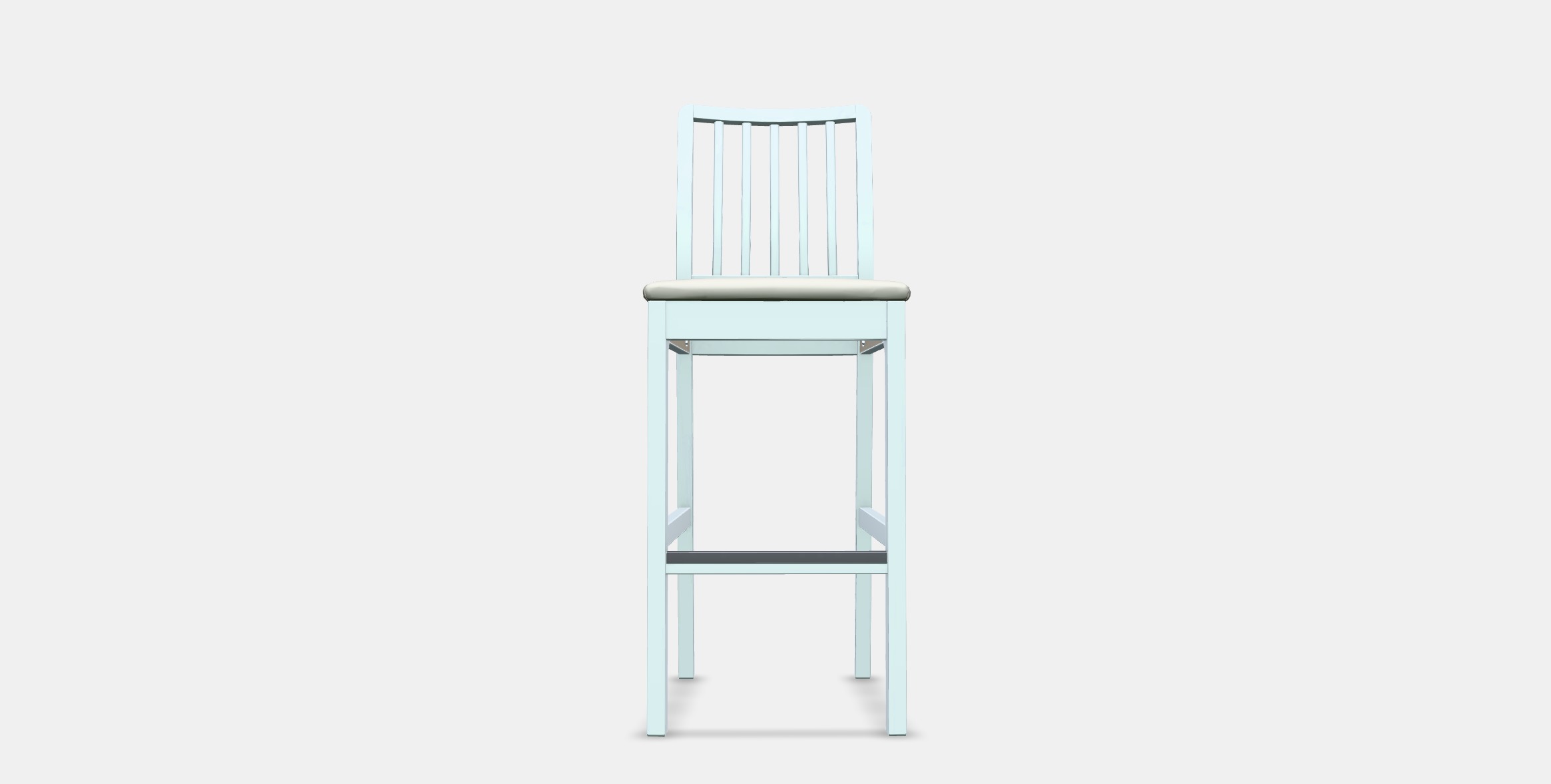 EKEDALEN Bar stool with backrest 1 Low-poly 3D model_10