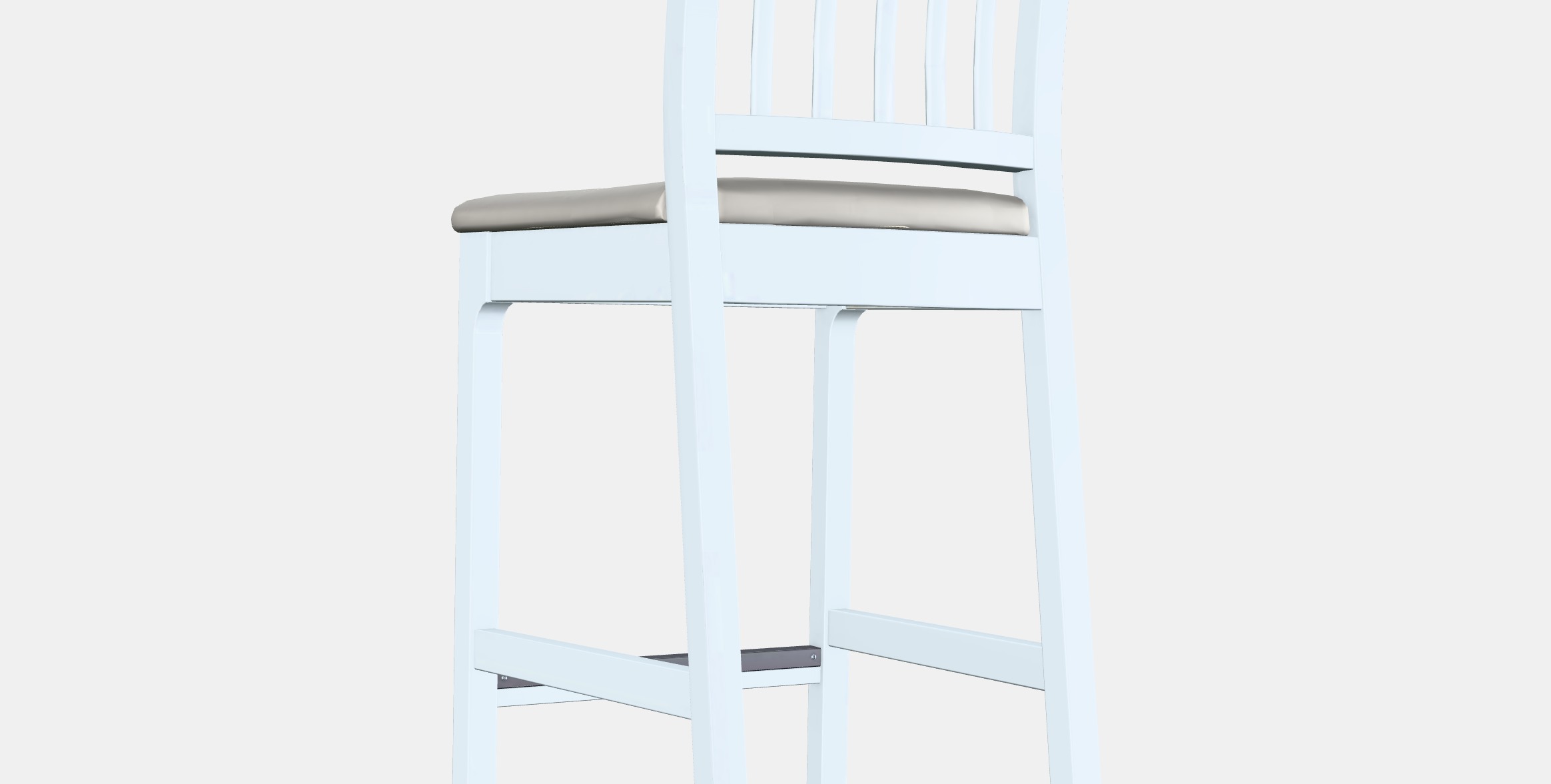 EKEDALEN Bar stool with backrest 1 Low-poly 3D model_3