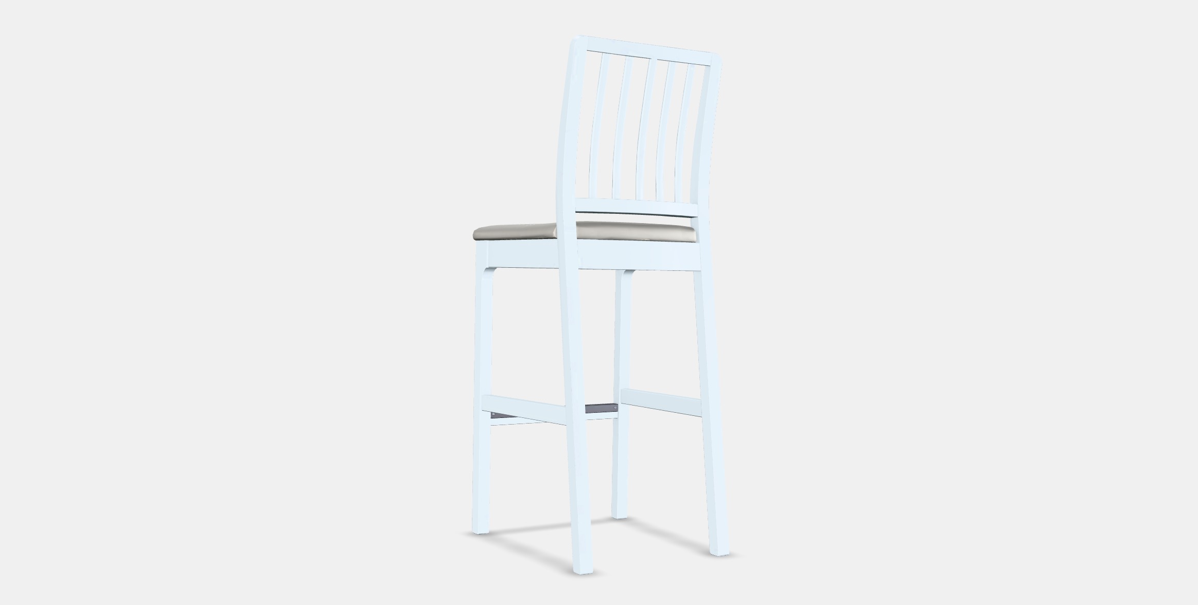 EKEDALEN Bar stool with backrest 1 Low-poly 3D model_16