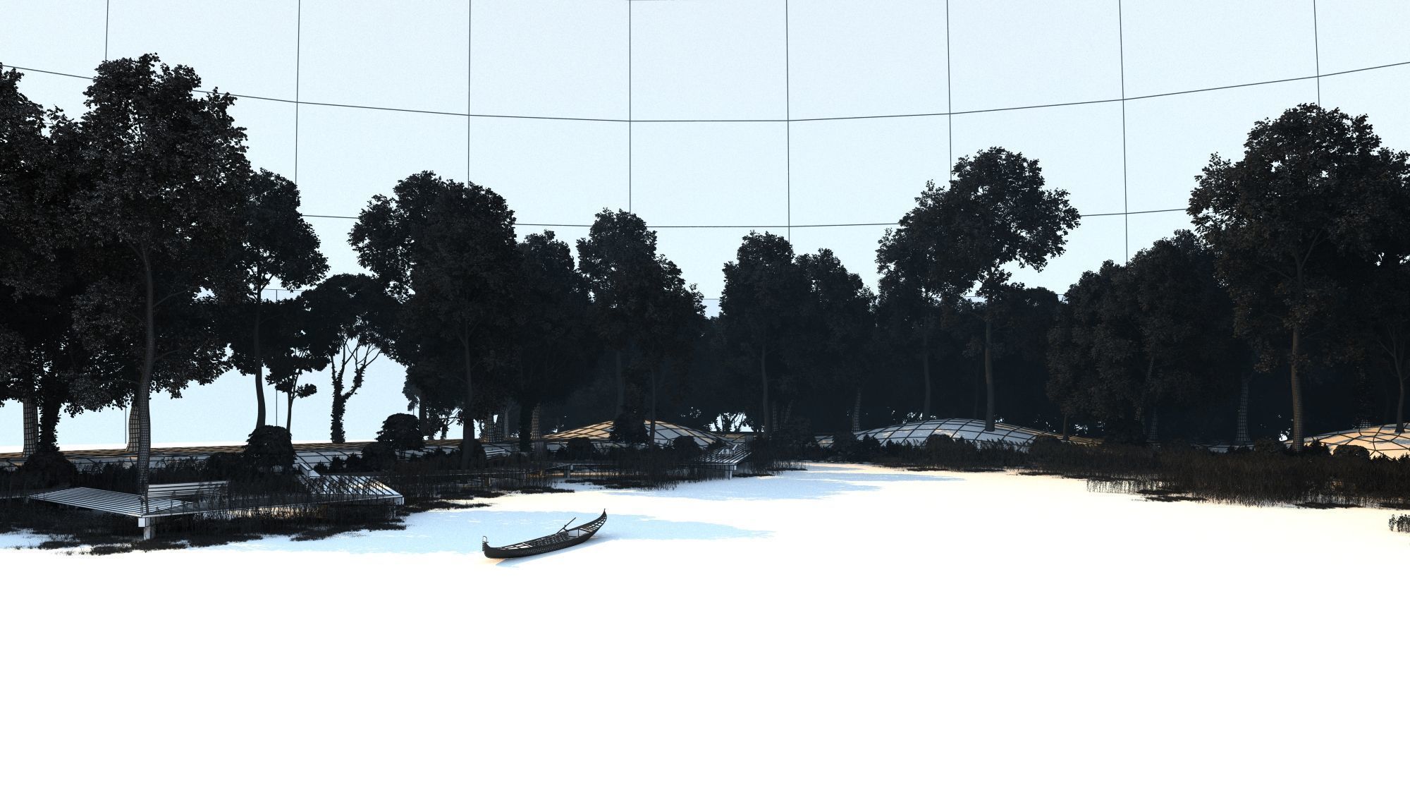 Nature River Park Scene 3D 3D model_11