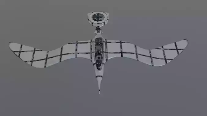 Albatros AirShip-DroneShip Low Poly