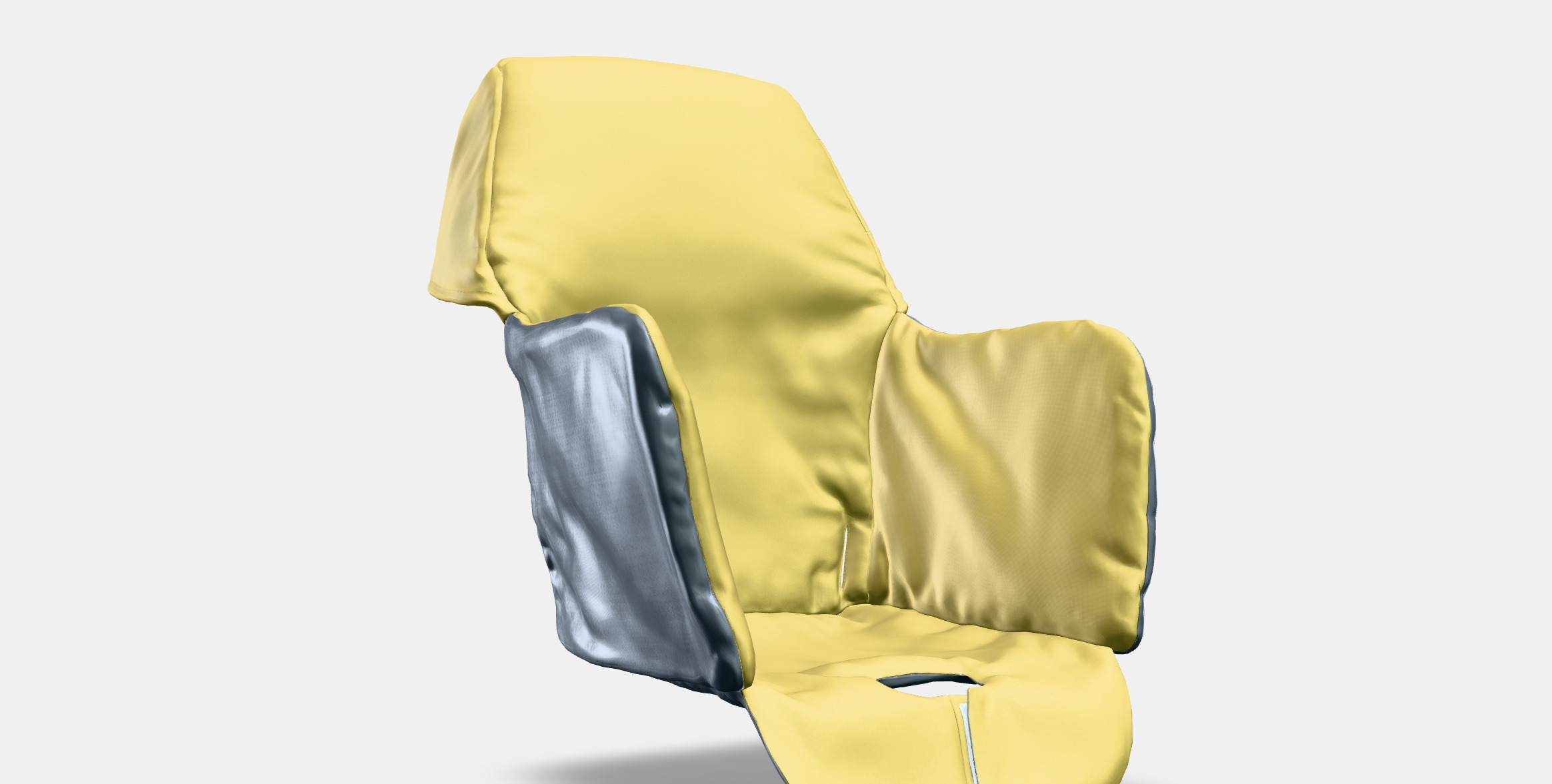 LANGUR Padded seat cover for highchair Low-poly 3D model_9