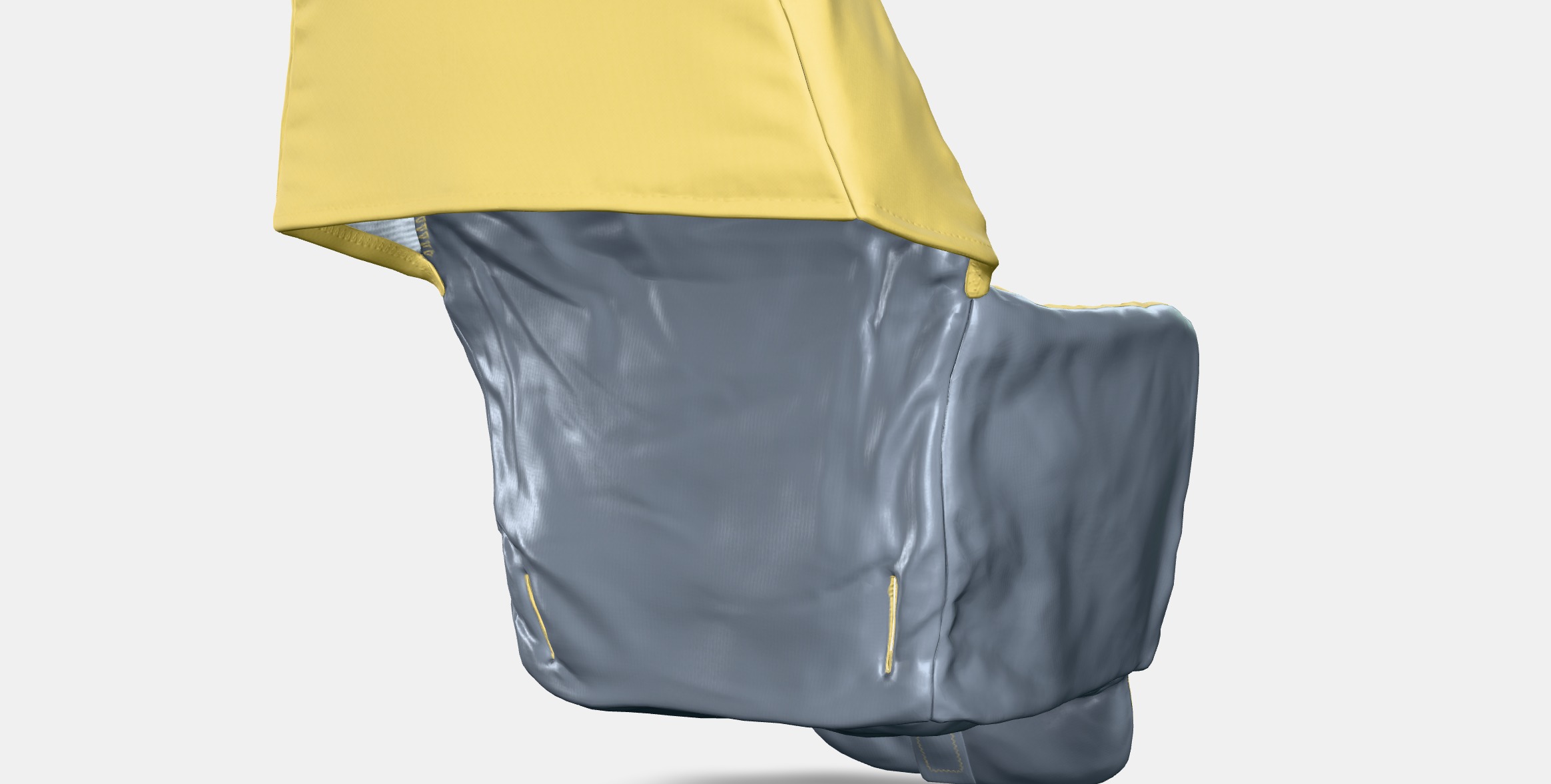 LANGUR Padded seat cover for highchair Low-poly 3D model_3