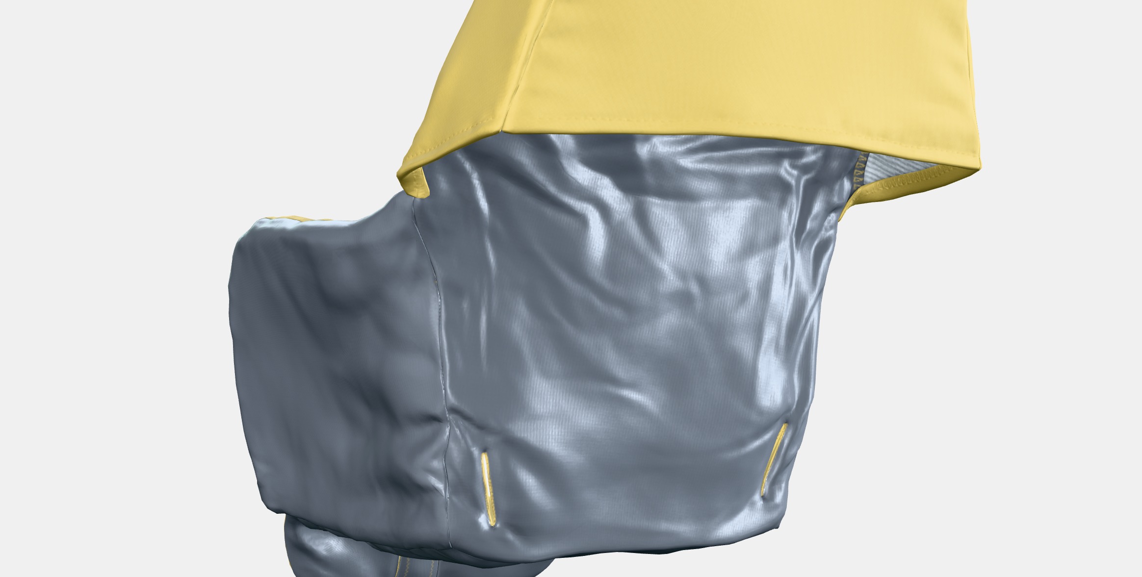 LANGUR Padded seat cover for highchair Low-poly 3D model_6