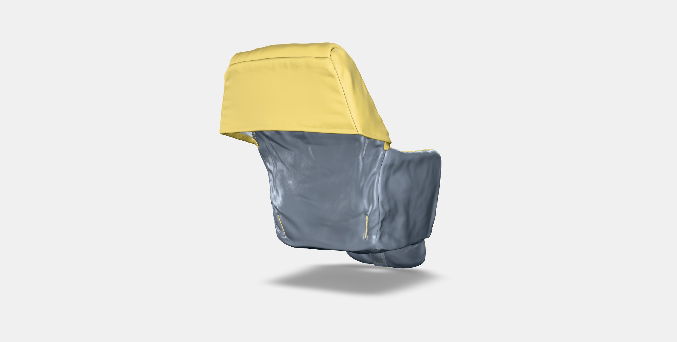 LANGUR Padded seat cover for highchair Low-poly 3D model_2