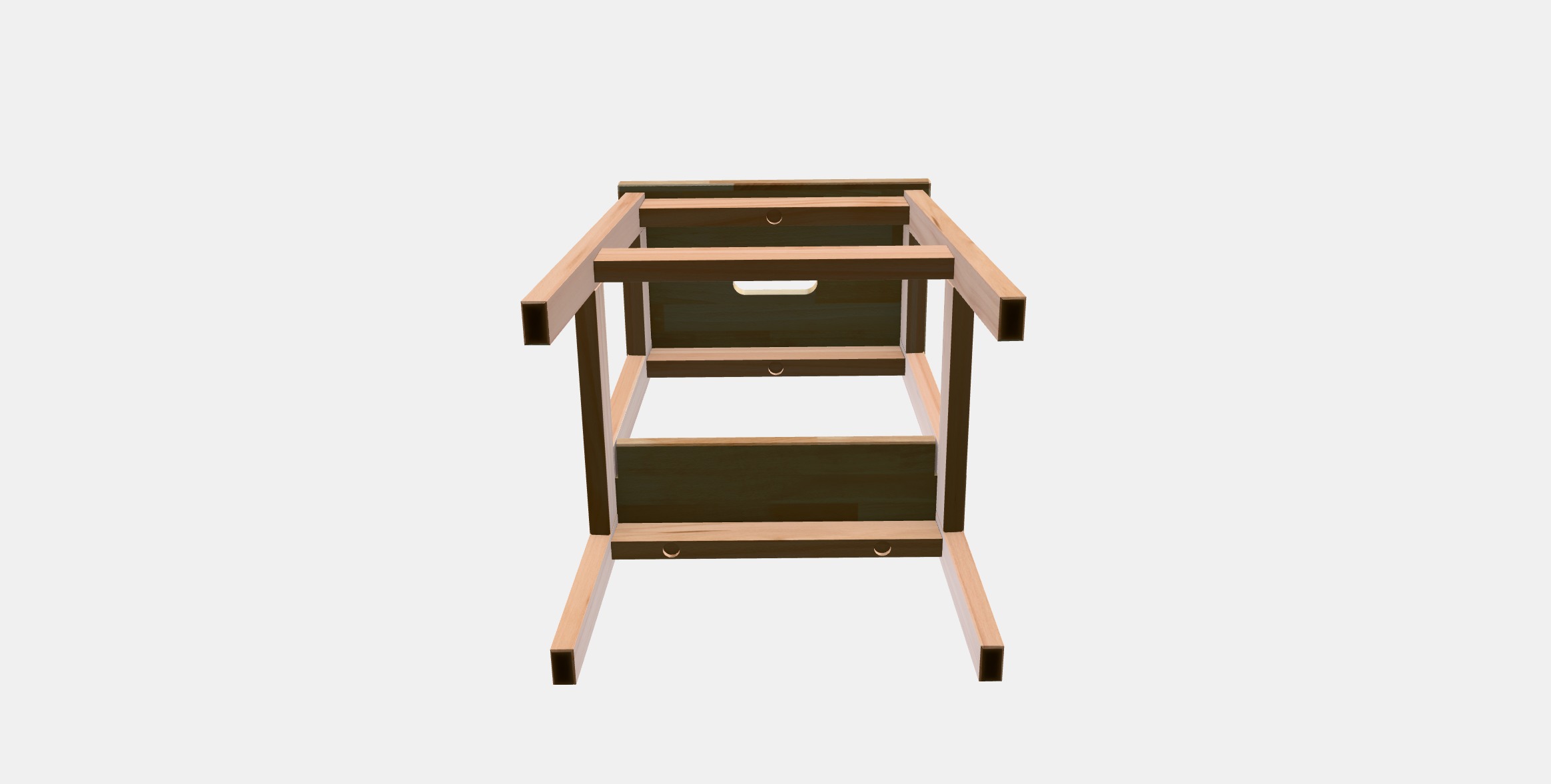 BEKVAM Step stool 3 Low-poly 3D model_5