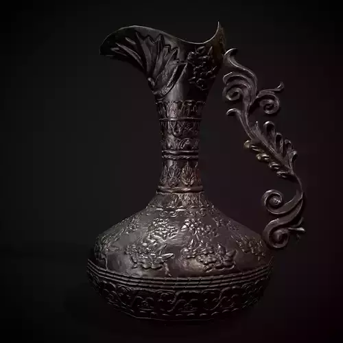 Ornate Wine Decanter Low-poly 3D model