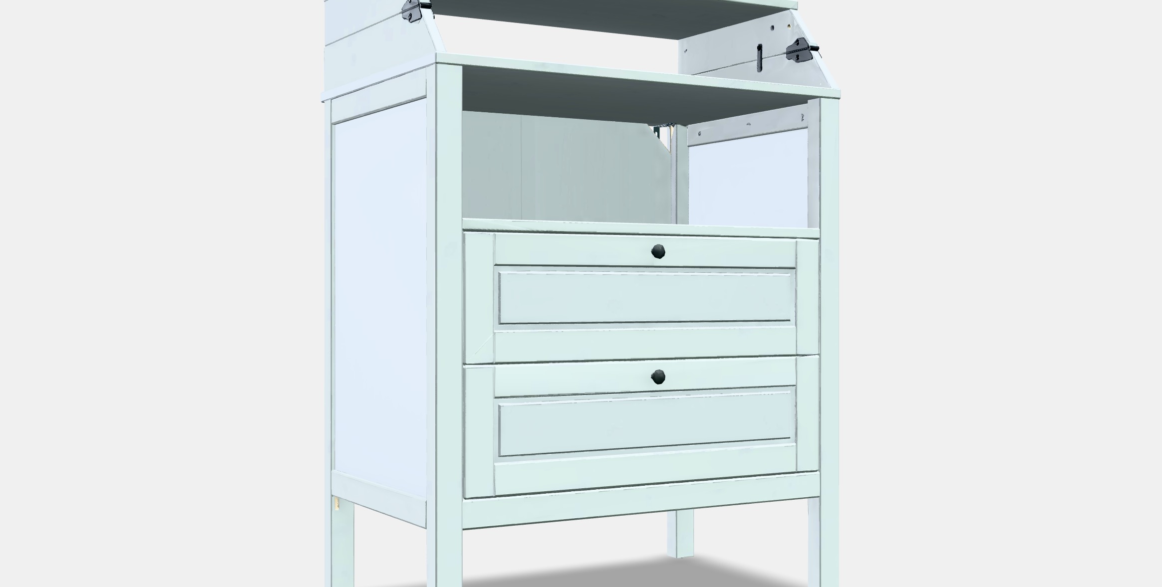 SUNDVIK Changing table-chest of drawers Low-poly 3D model_9