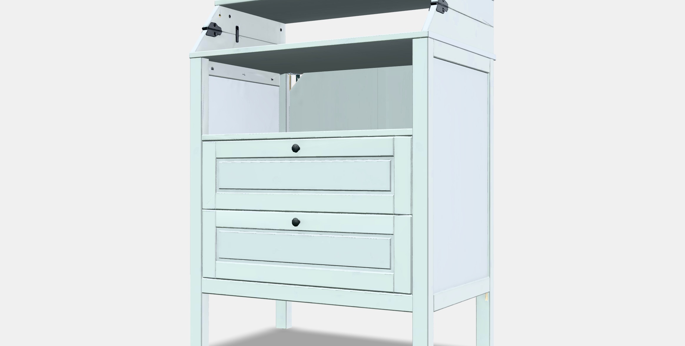 SUNDVIK Changing table-chest of drawers Low-poly 3D model_13